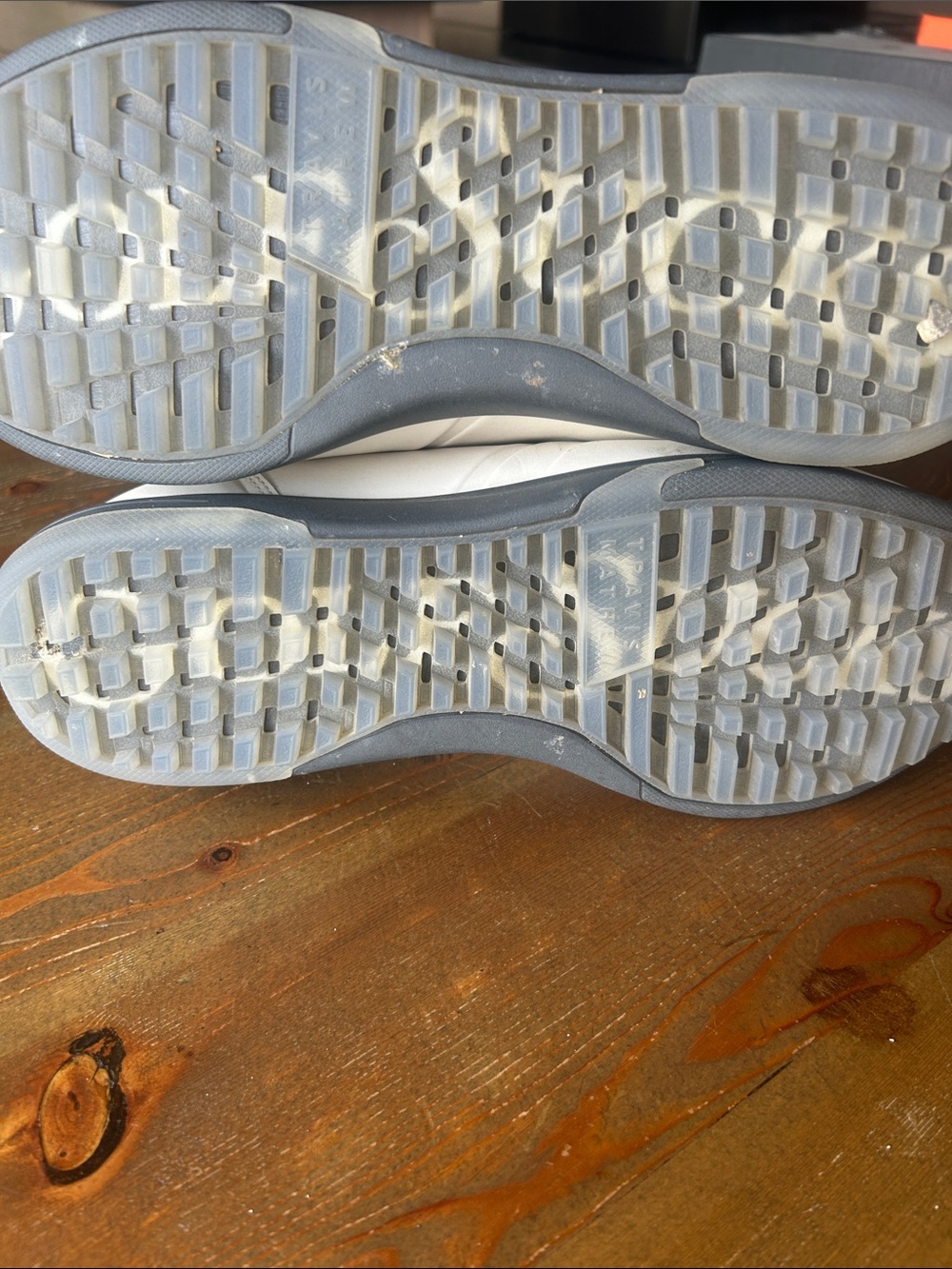 Travis Mathew White and Gray Low-Profile Athletic Sneakers - Picture 4 of 9